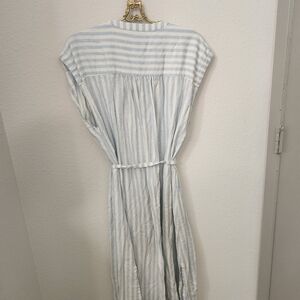 Banana Republic Light Blue and White Striped Dress